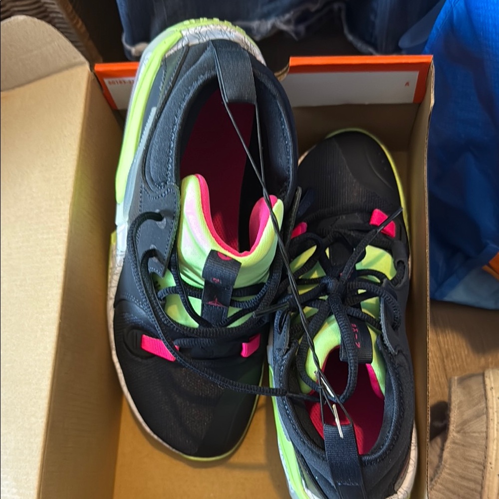 Nike Black and Pink Sneakers Athletic Mesh Design